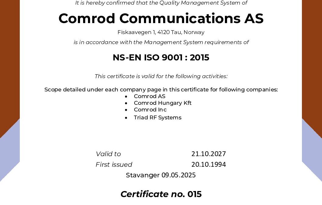 Comrod-ISO9001-2015-valid-10-2027